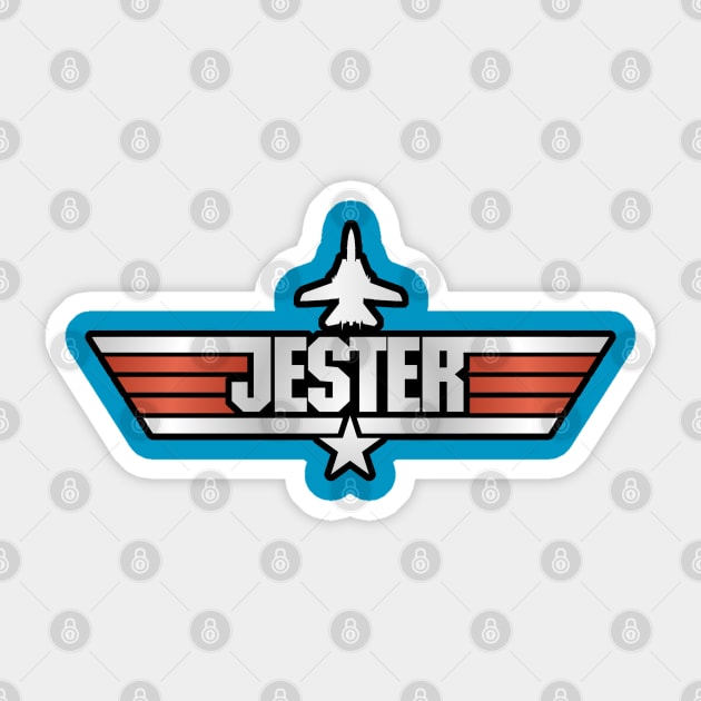 Top Gun Style - Jester Sticker by RetroCheshire